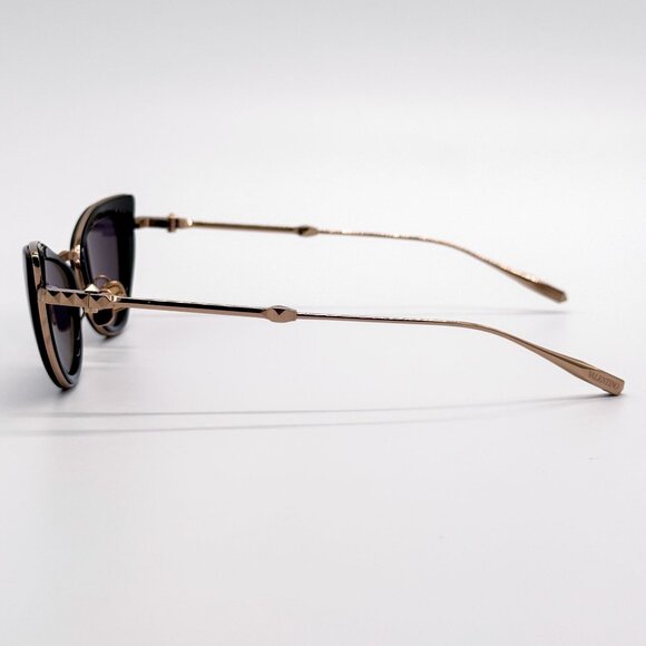 NEW VALENTINO SUNGLASSES VLS-102A GOLD/BLACK CAT EYE WOMEN EYEWEAR - Picture 8 of 14